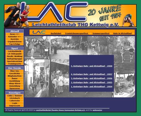 Die Webseite vom LAC-THG-Kettwig